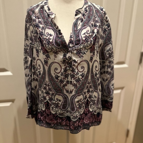 LUCKY Brand lightweight paisley print top, size small - Picture 2 of 12